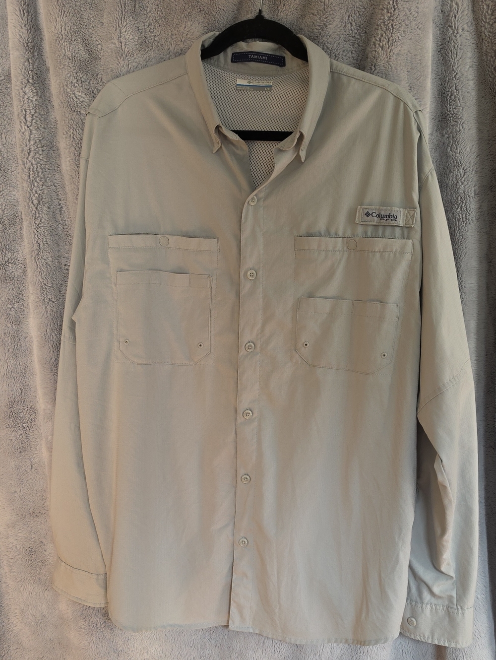 Columbia Men's Light Beige Long-Sleeve Shirt Jacket